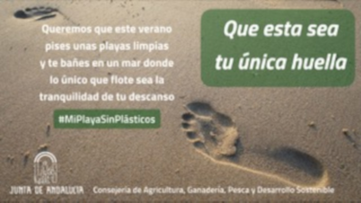 La Junta desarrolla una campaa en las redes sociales para concienciar sobre el dao ambiental de los plsticos en las playas 